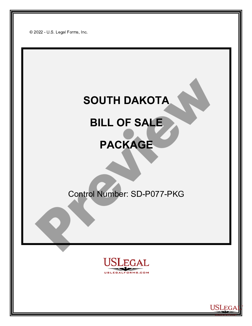 South Dakota Bill Of Sale Package South Dakota Bill Of Sale Us Legal Forms 4175