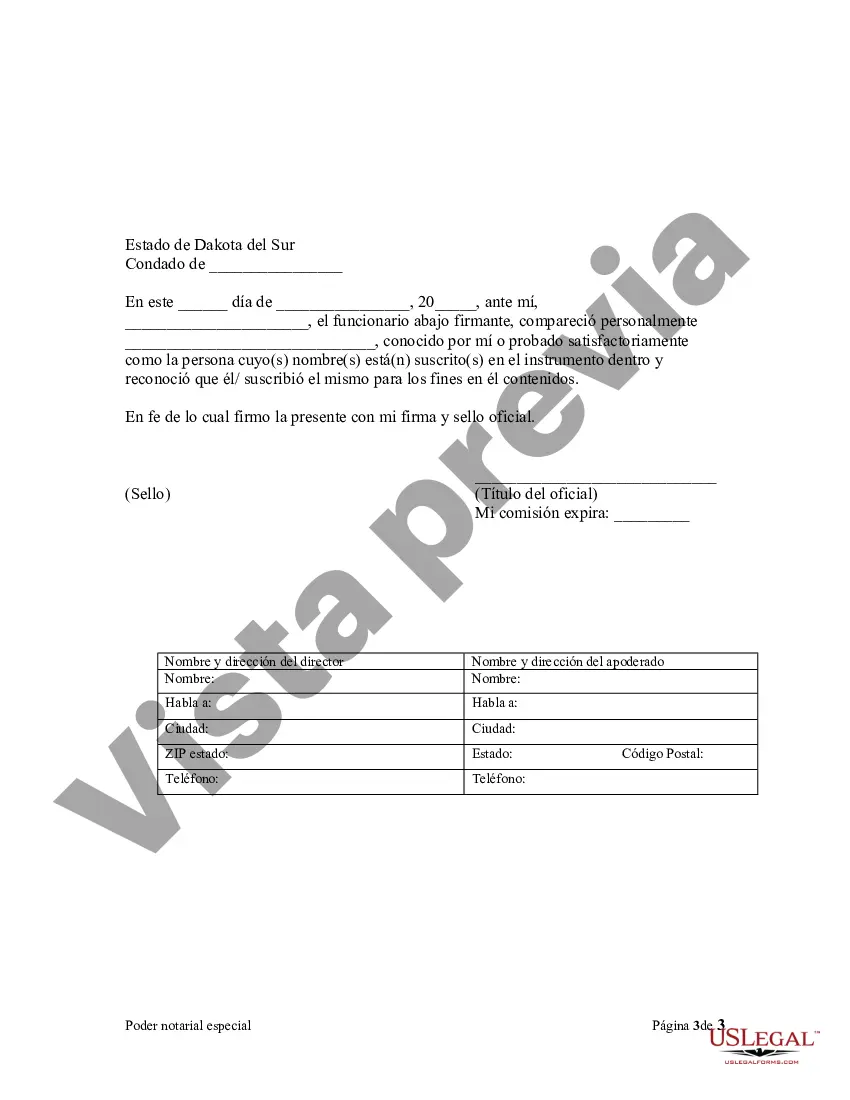 Preview Poder notarial especial o limitado para transacciones de venta de bienes raíces por parte del vendedor