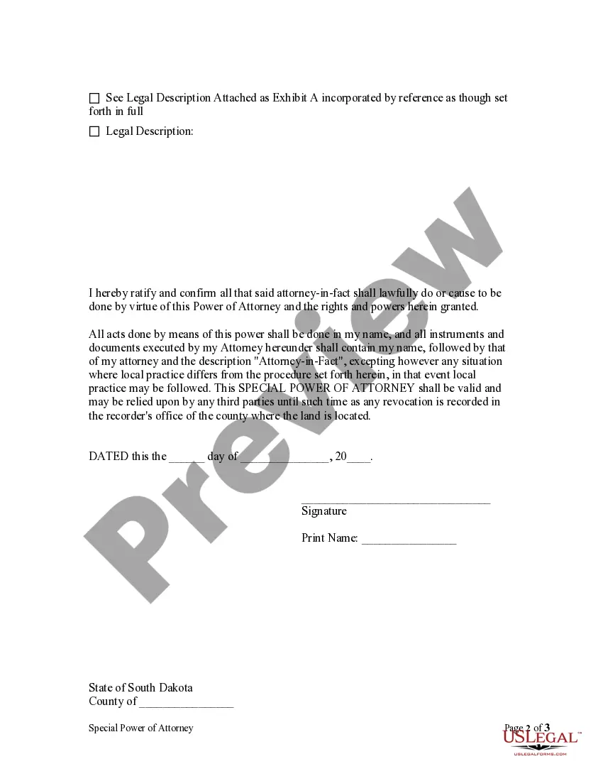 Preview Special or Limited Power of Attorney for Real Estate Sales Transaction By Seller