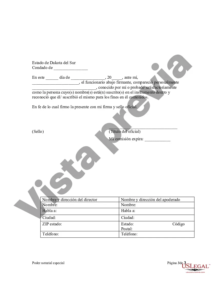 Preview Poder notarial especial o limitado para transacciones de compra de bienes raíces por parte del comprador