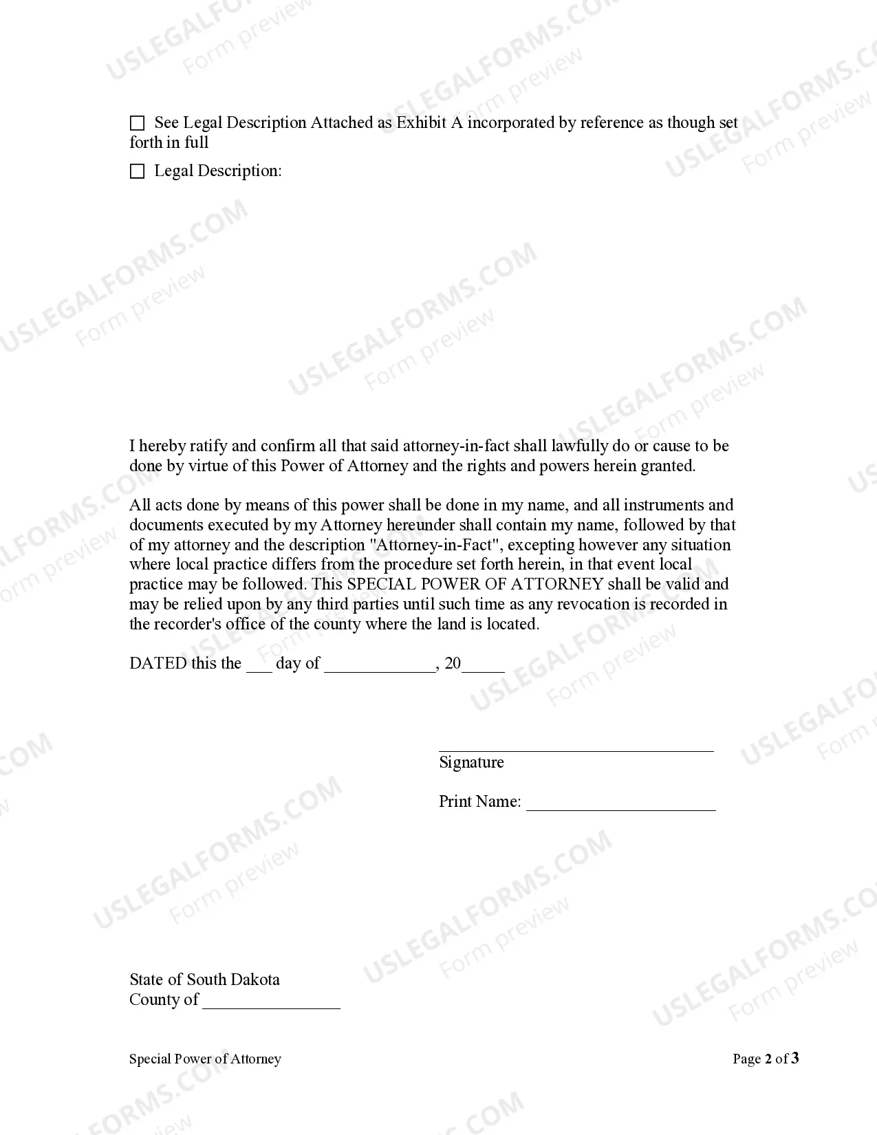 Preview Special or Limited Power of Attorney for Real Estate Purchase Transaction by Purchaser