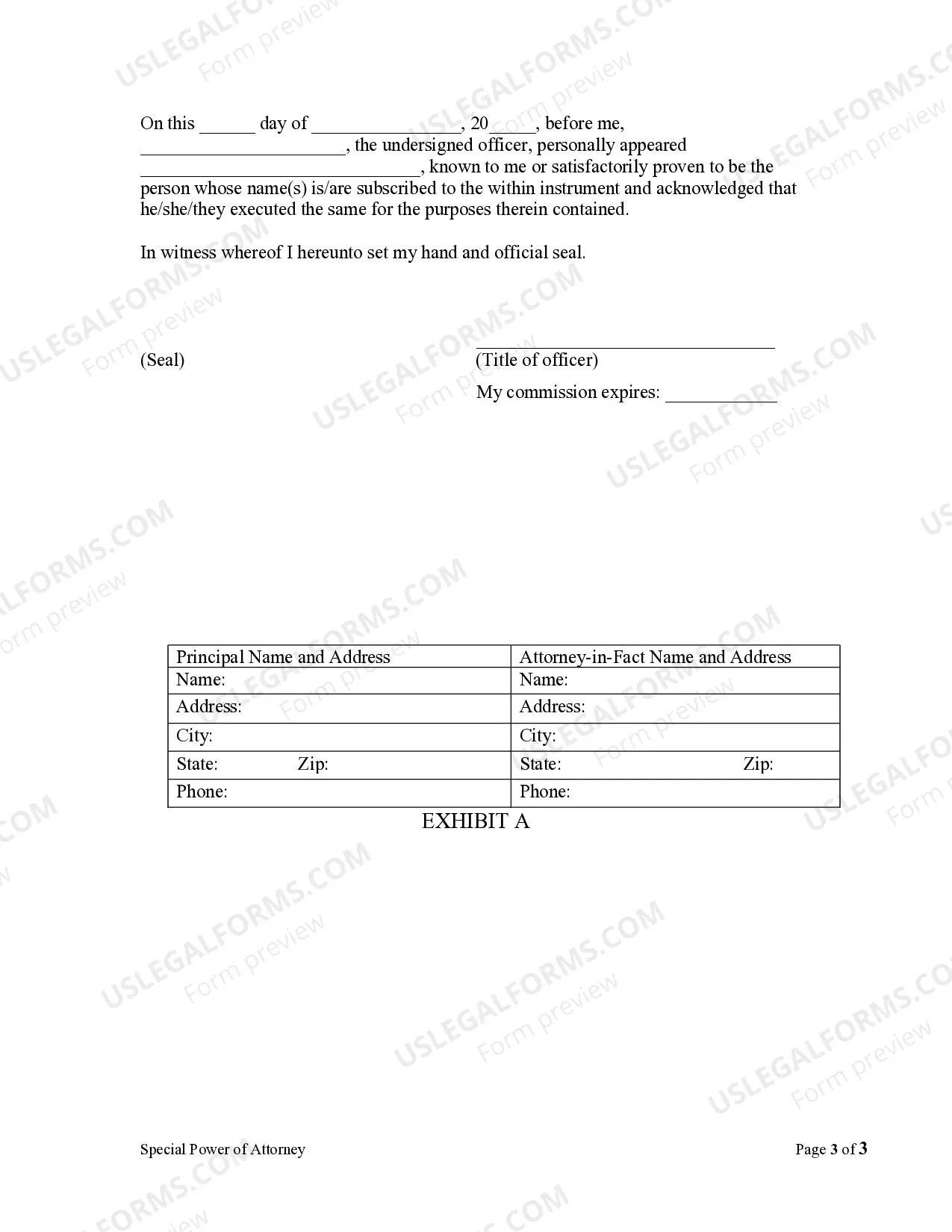 Preview Special or Limited Power of Attorney for Real Estate Purchase Transaction by Purchaser