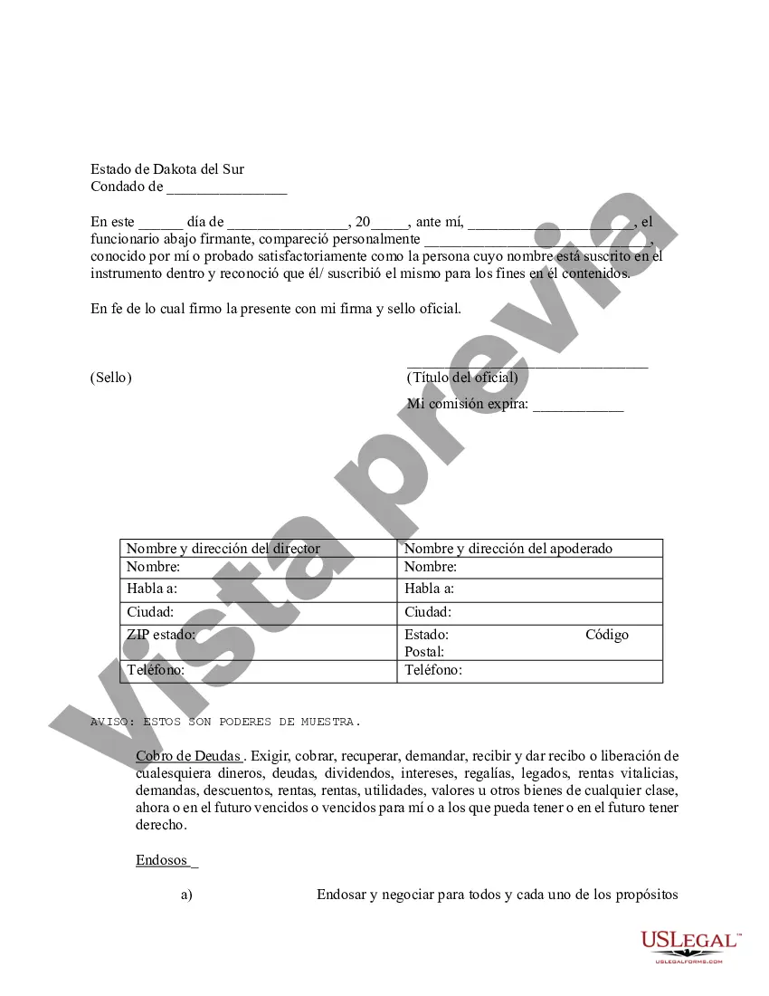 Preview Poder notarial limitado en el que se especifican poderes con ejemplos de poderes incluidos