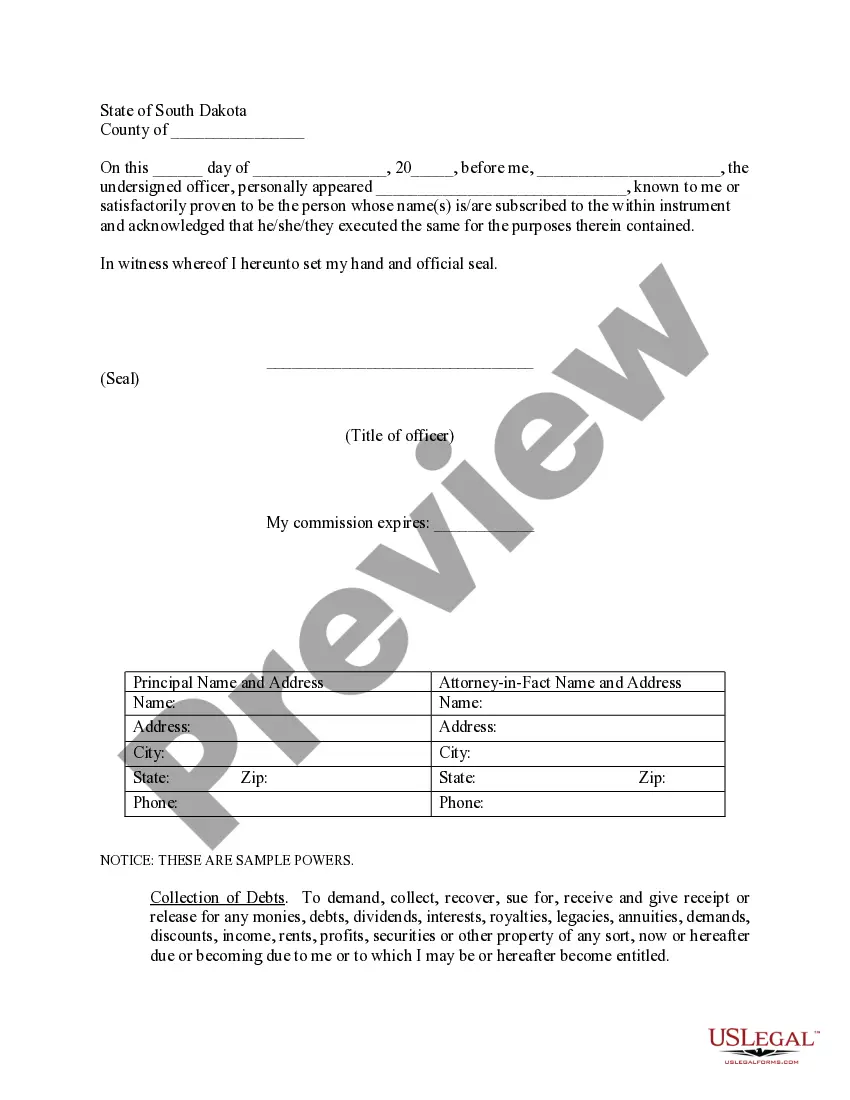 Preview Limited Power of Attorney where you Specify Powers with Sample Powers Included