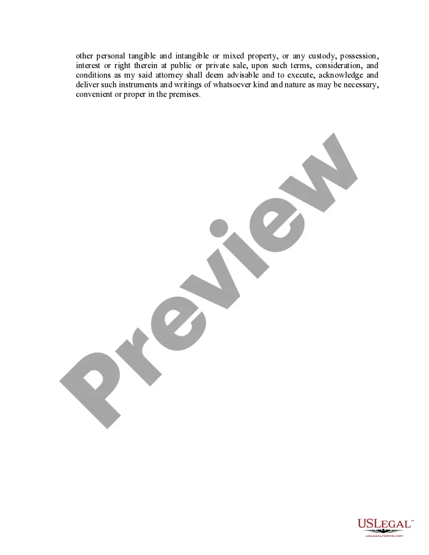 Preview Limited Power of Attorney where you Specify Powers with Sample Powers Included