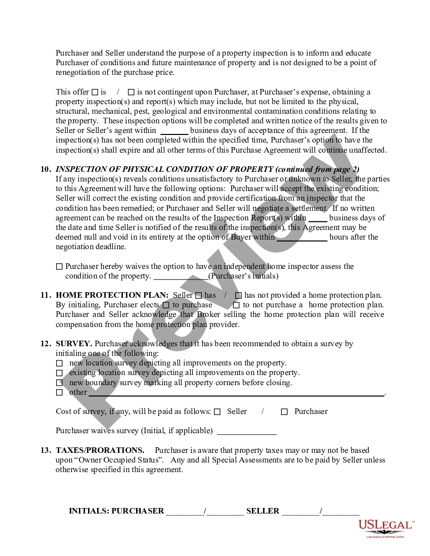 South Dakota Real Estate Purchase Agreement US Legal Forms