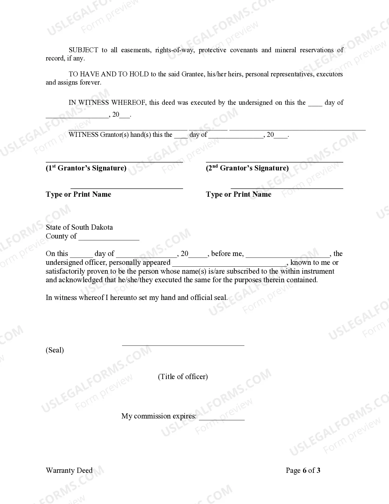 Preview Warranty Deed for Parents to Child with Reservation of Life Estate