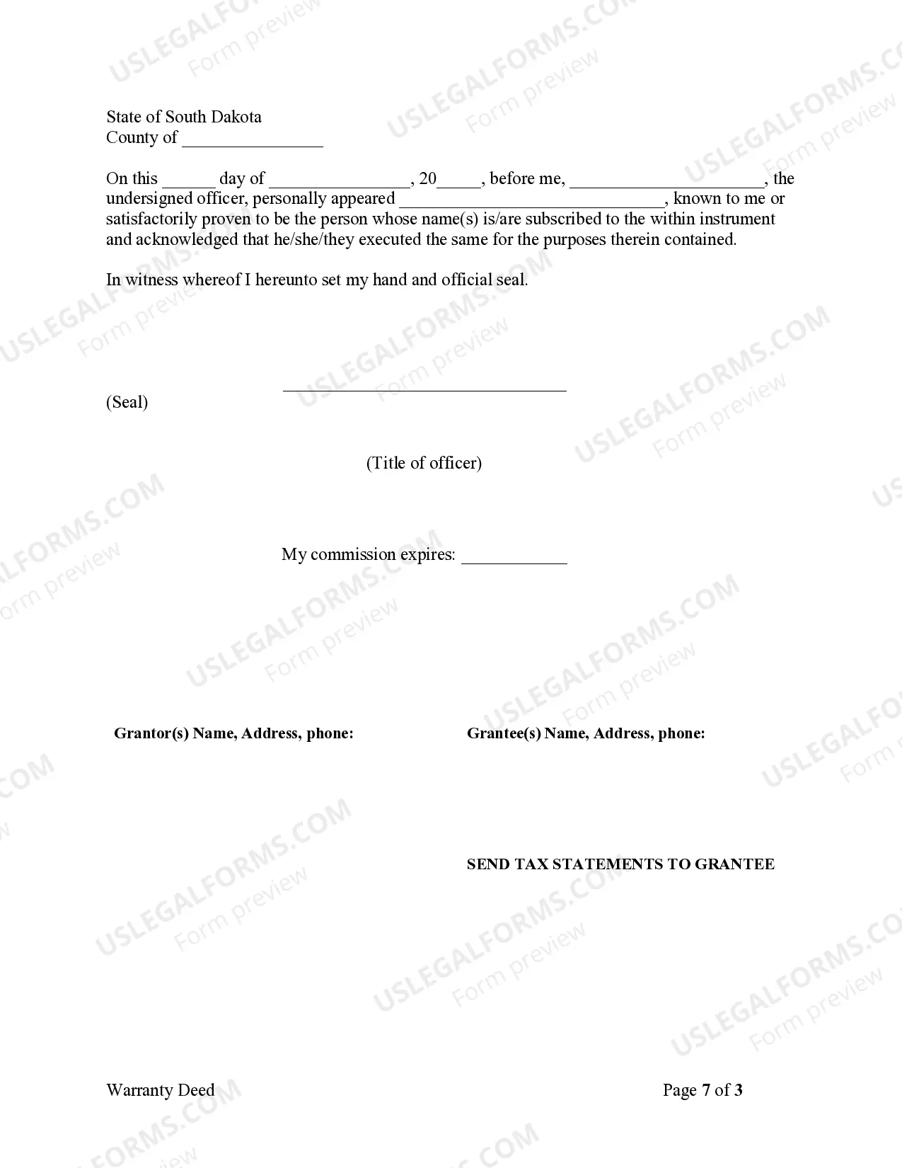 Preview Warranty Deed for Parents to Child with Reservation of Life Estate