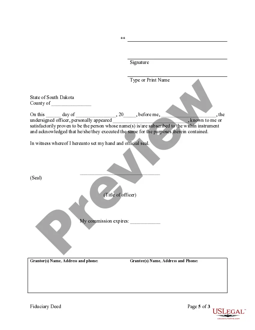 Get Fiduciary Deed for use by Executors, Trustees, Trustors, Administrators and other Fiduciaries Preview Fiduciary Deed for use by Executors, Trustees, Trustors, Administrators and other Fiduciaries