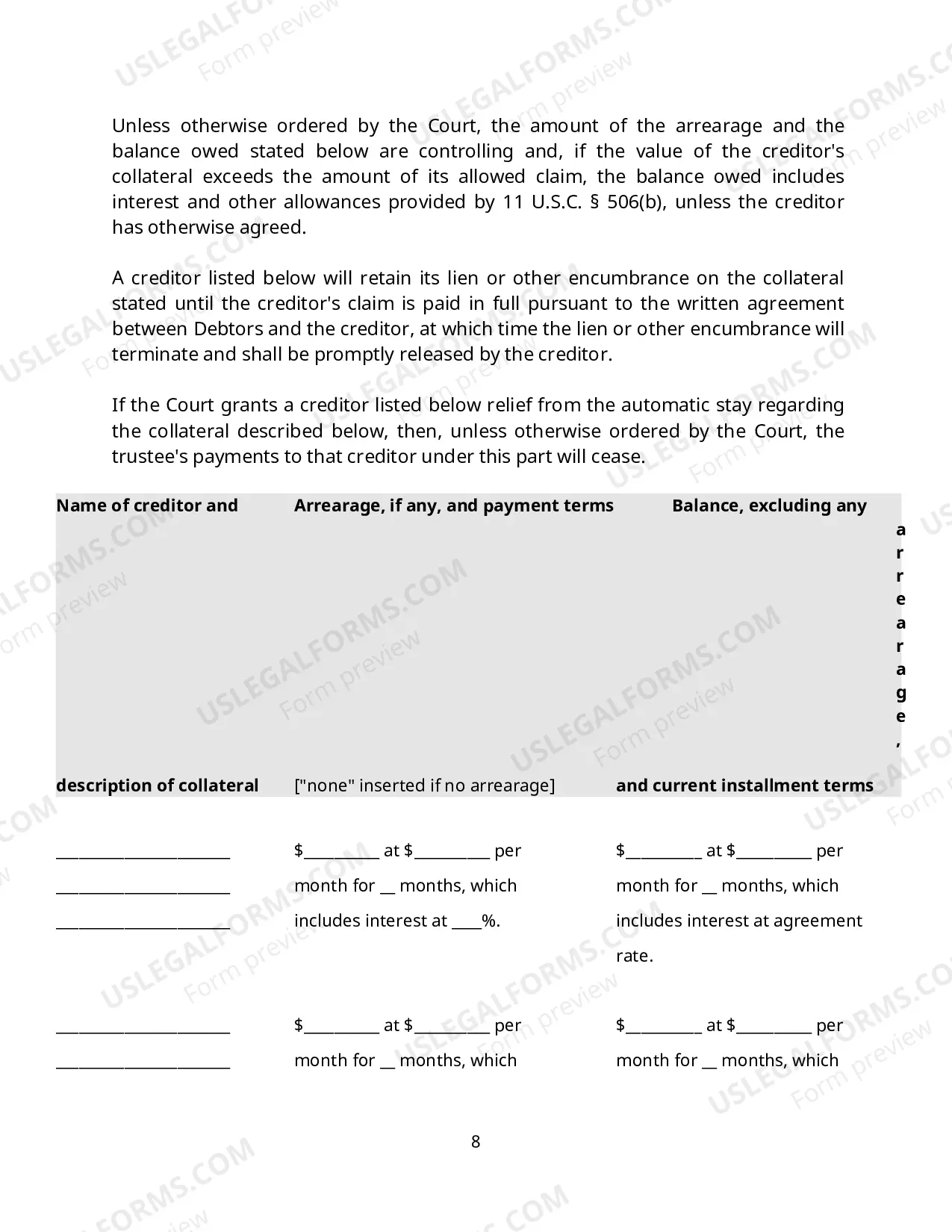 Preview New Ch 12 & 13 Joint Debtors Plan Effective Dec 1, 2017 (Word) (Select View, Edit Document)