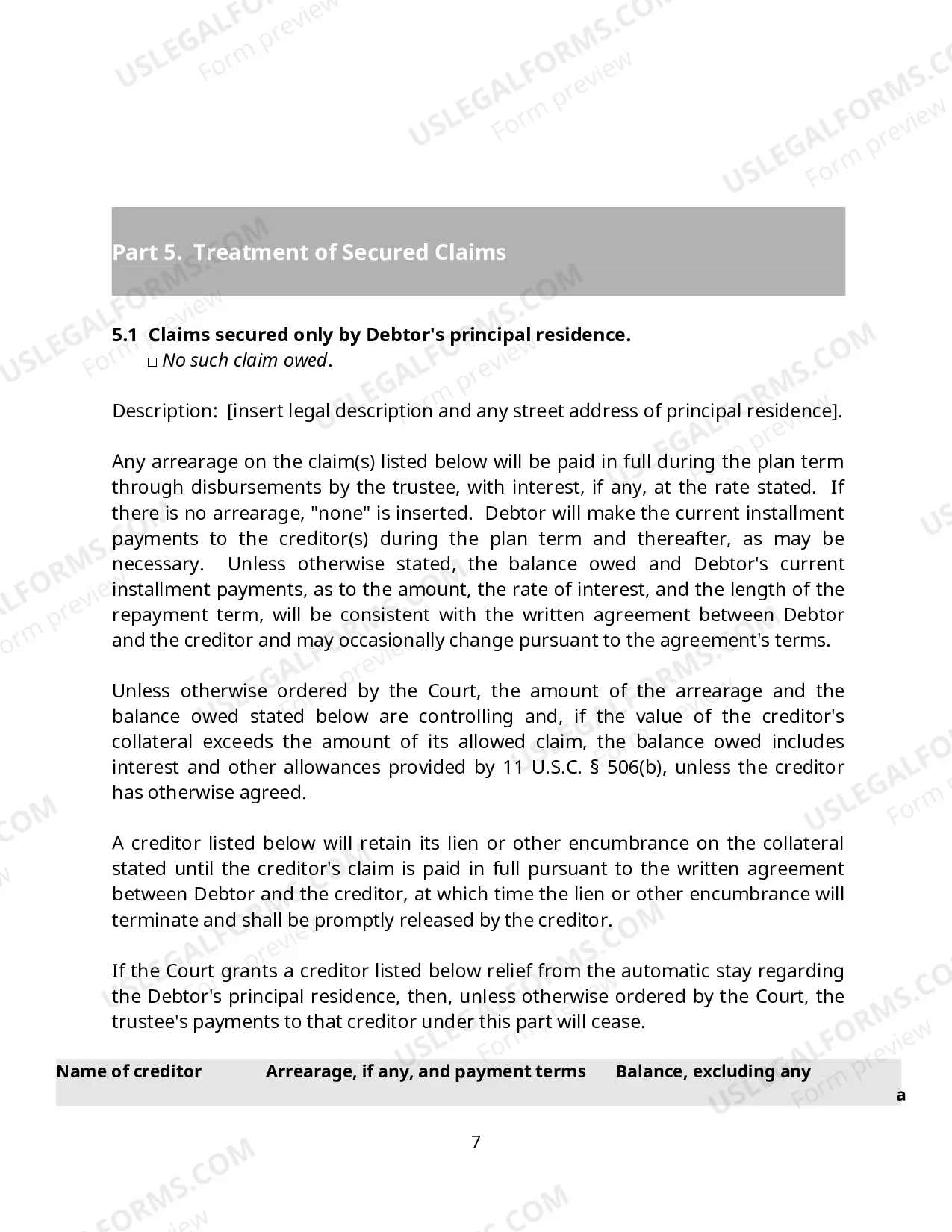 Preview New Ch 12 & 13 Single Debtor Plan Effective Dec 1, 2017 (Word) (Select View, Edit Document)