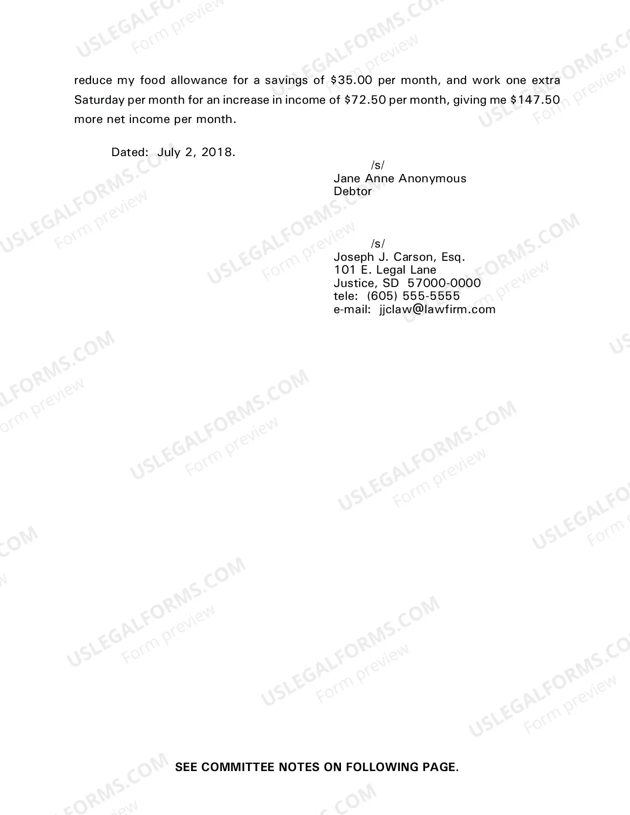Preview Supplement to Reaffirmation Agreement (local rules Appendix 4L)