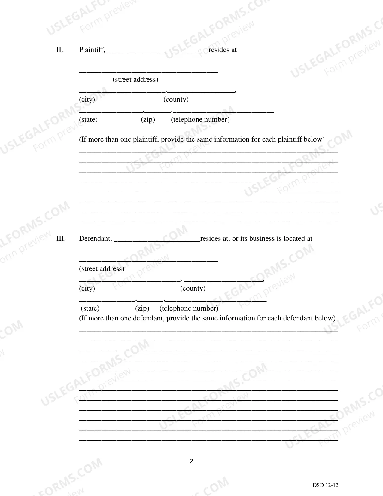 Preview Complaint