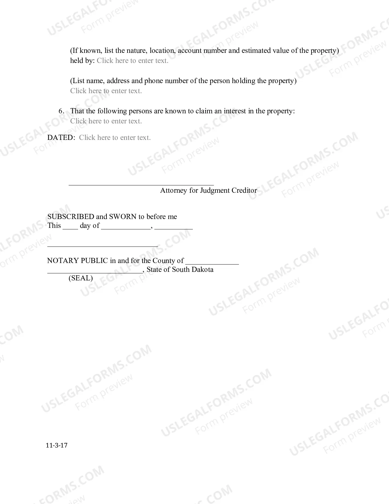 Preview Affidavit and Request for Issuance of Writ of Execution