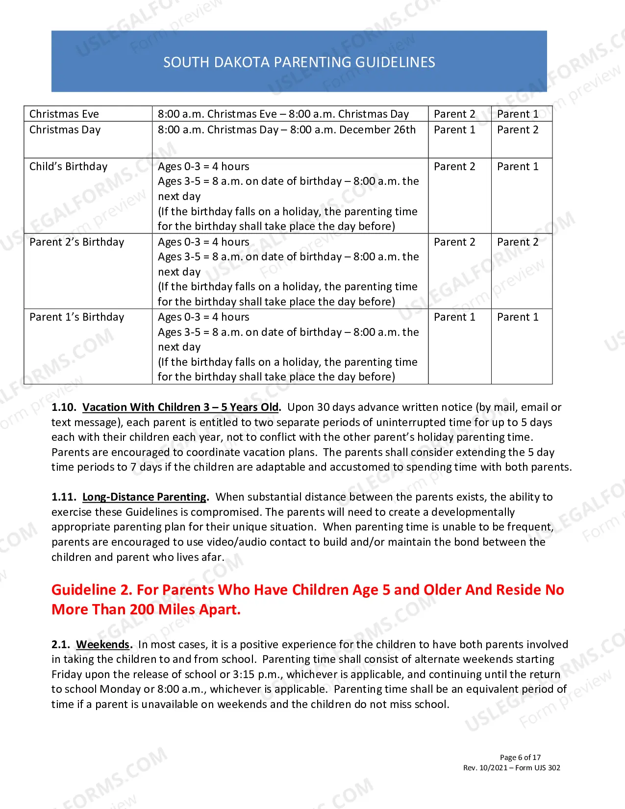 Preview Parenting Guidelines