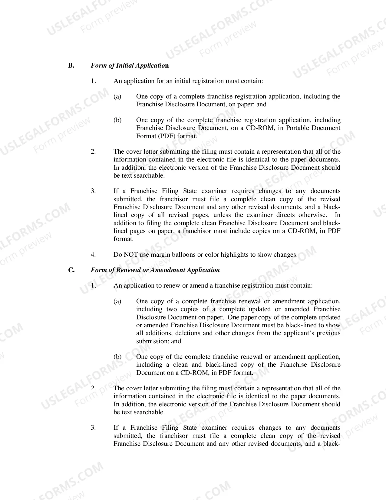 Preview Uniform Franchise Diclosure Guidelines (FDD)