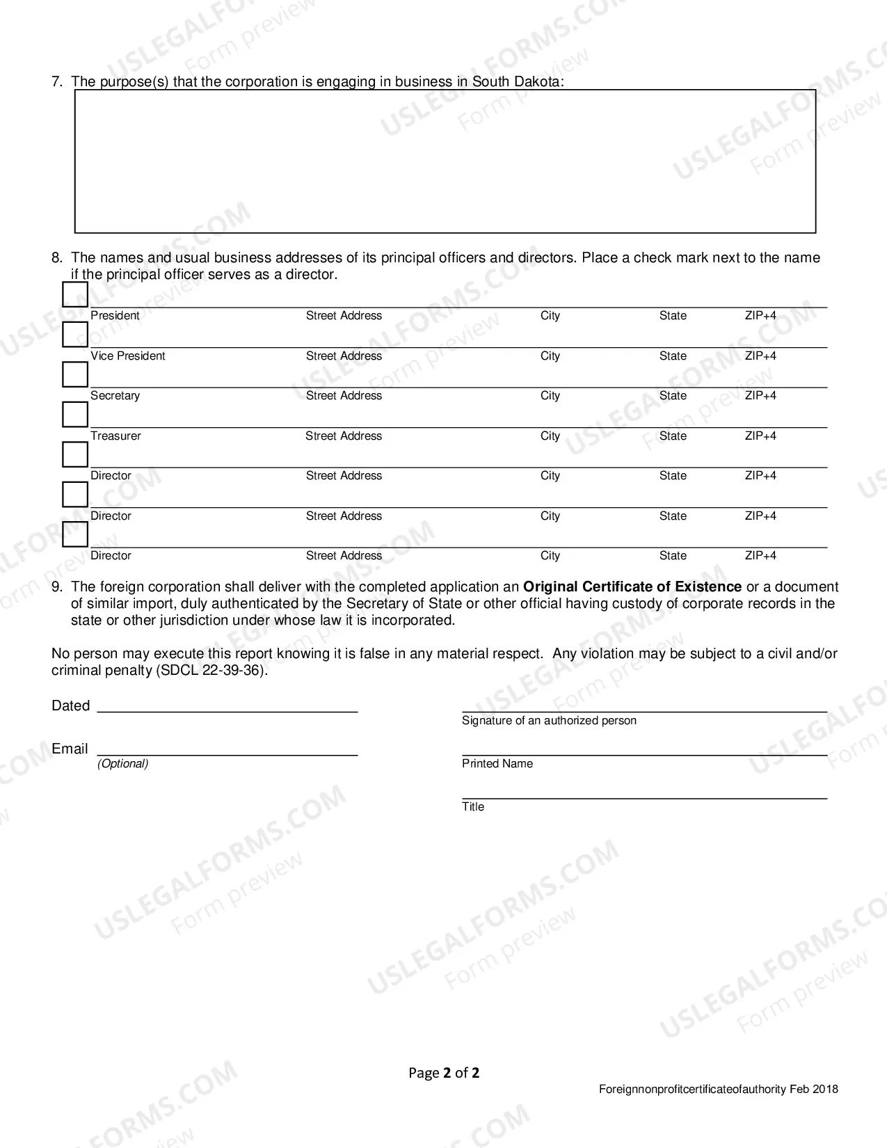 Preview Nonstock Application for Certificate of Authority