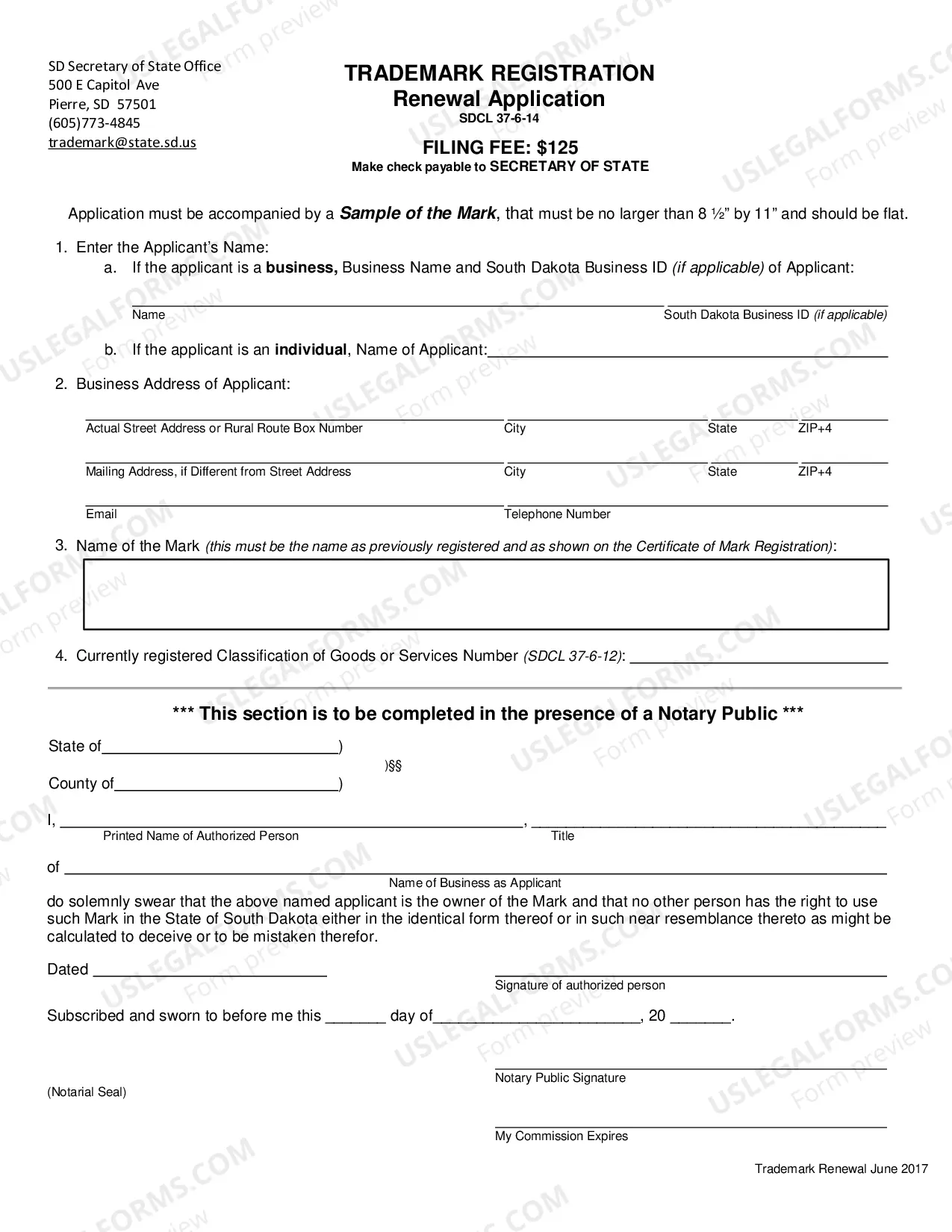 Preview Mark Registration Renewal