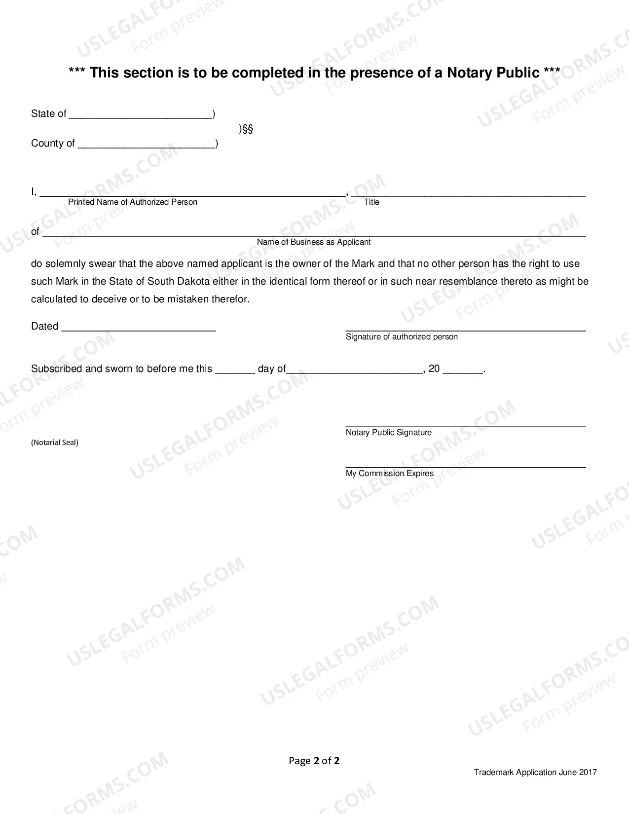 Preview Application for New Trademark