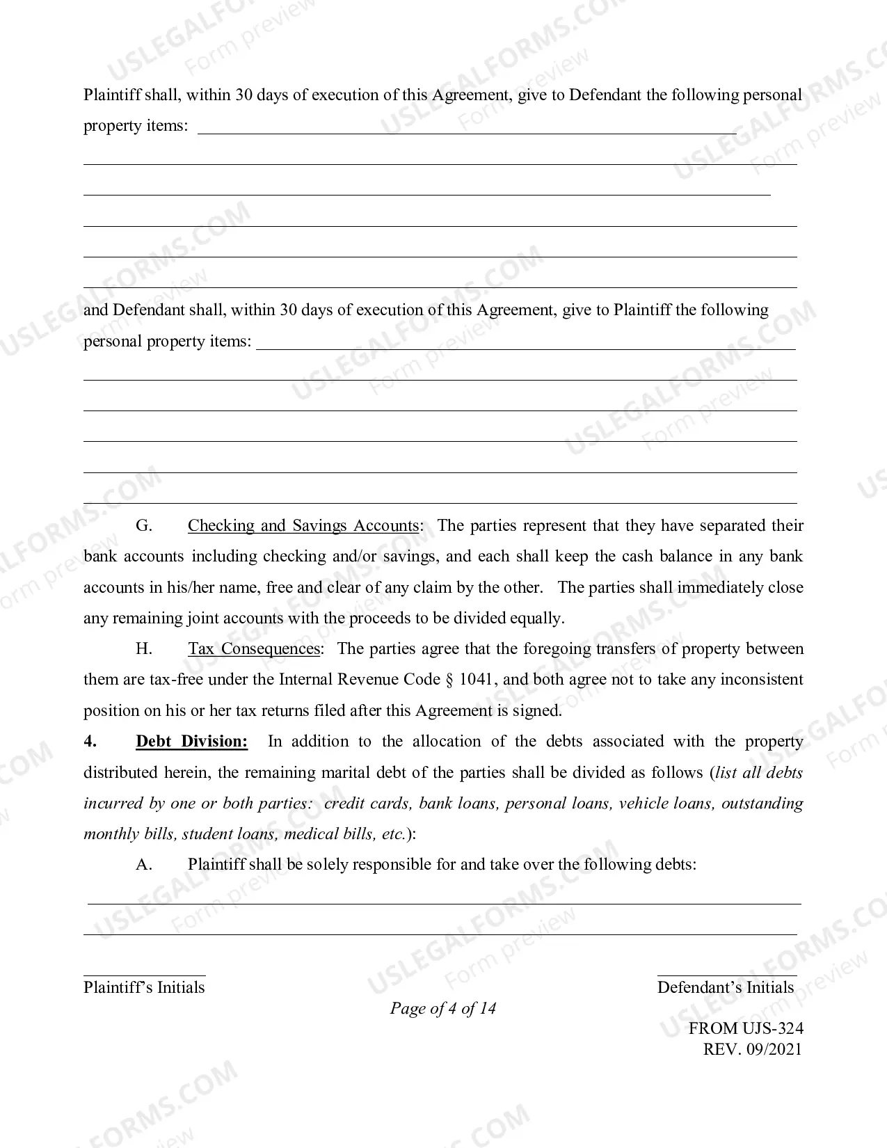 Preview Instructions and Form for Stipulation and Settlement Agreement without Minor Children