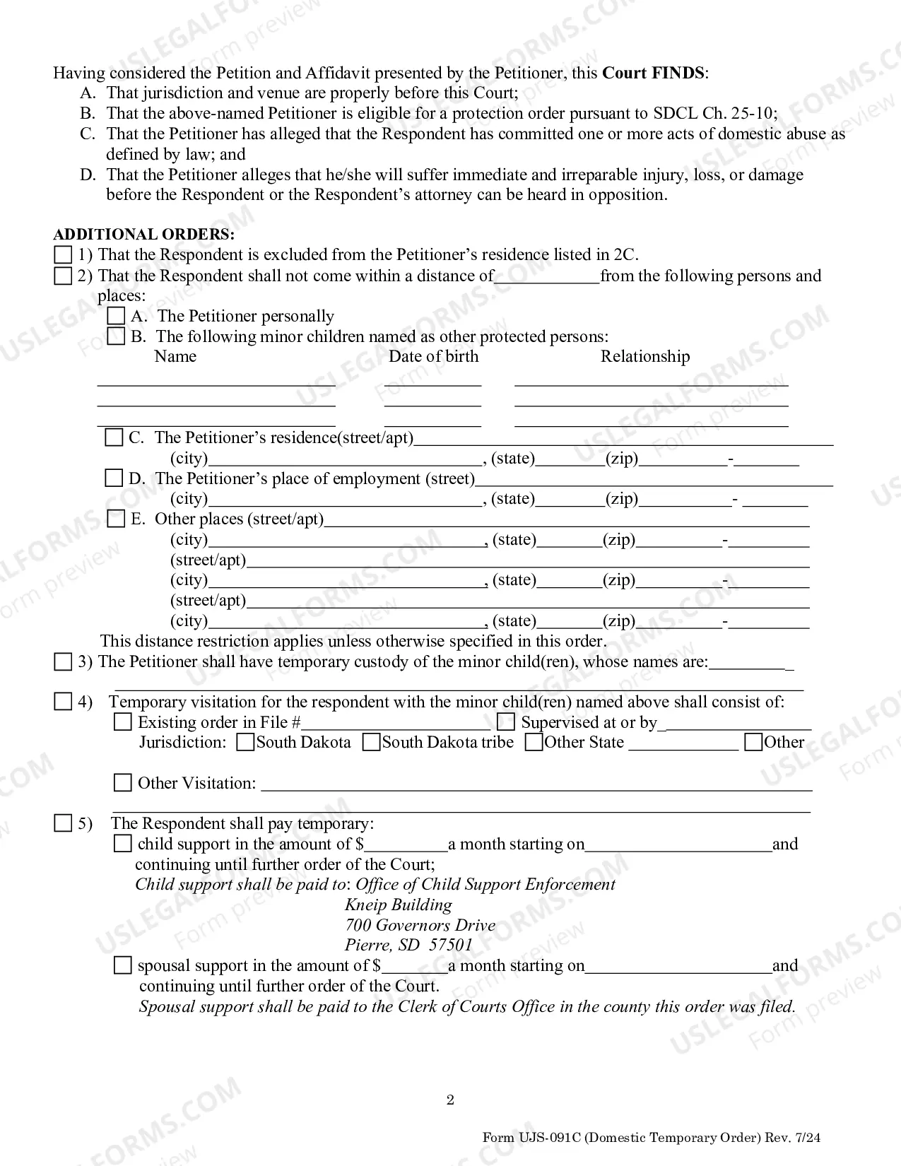 Preview Temporary Domestic Abuse Protection Order