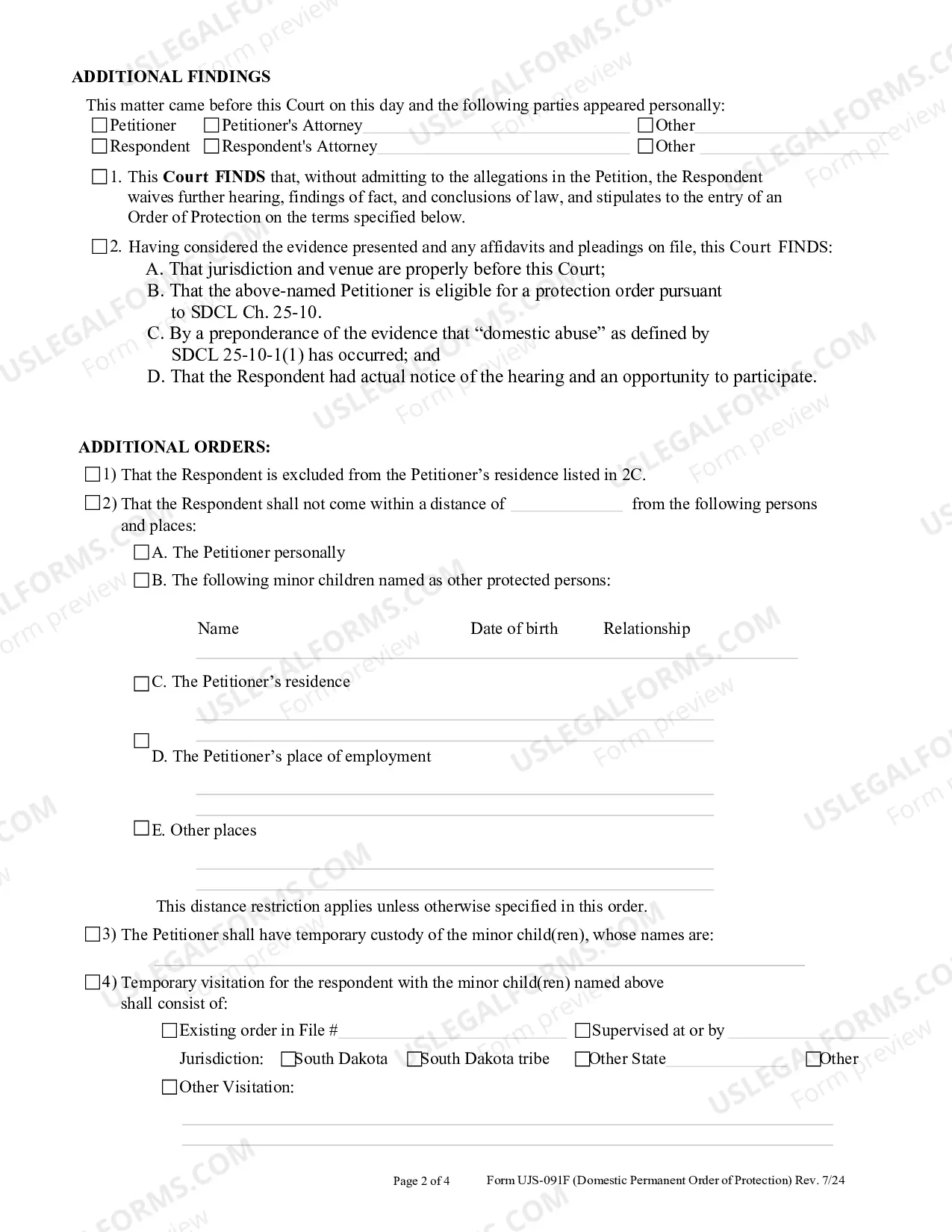 Preview Permanent Domestic Abuse Protection Order
