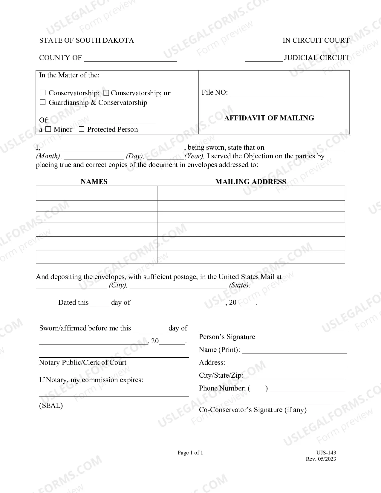 Preview Objection to Conservator Accounting