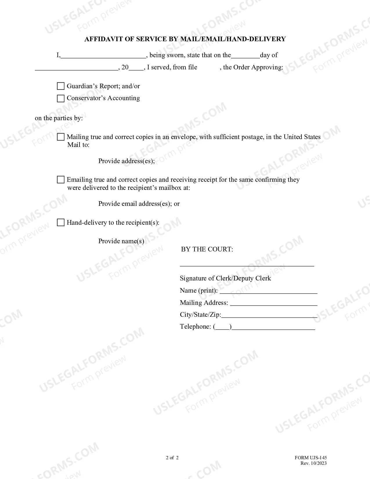 Preview Order Approving Guardian's Report Accounting and/or Reporting