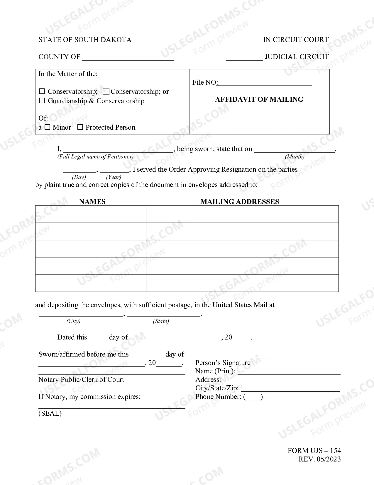 Preview Order Approving Resignation