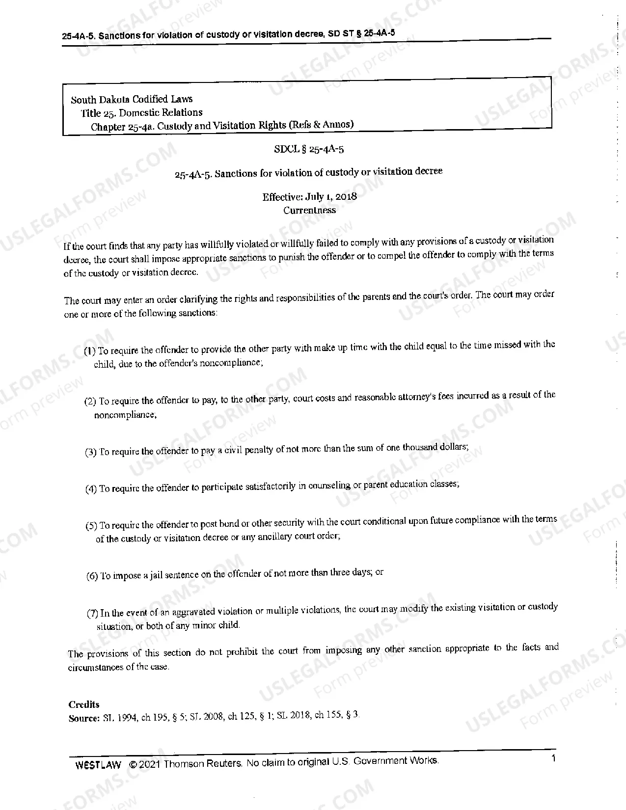 Preview Order Implementing Parenting Time Guidelines