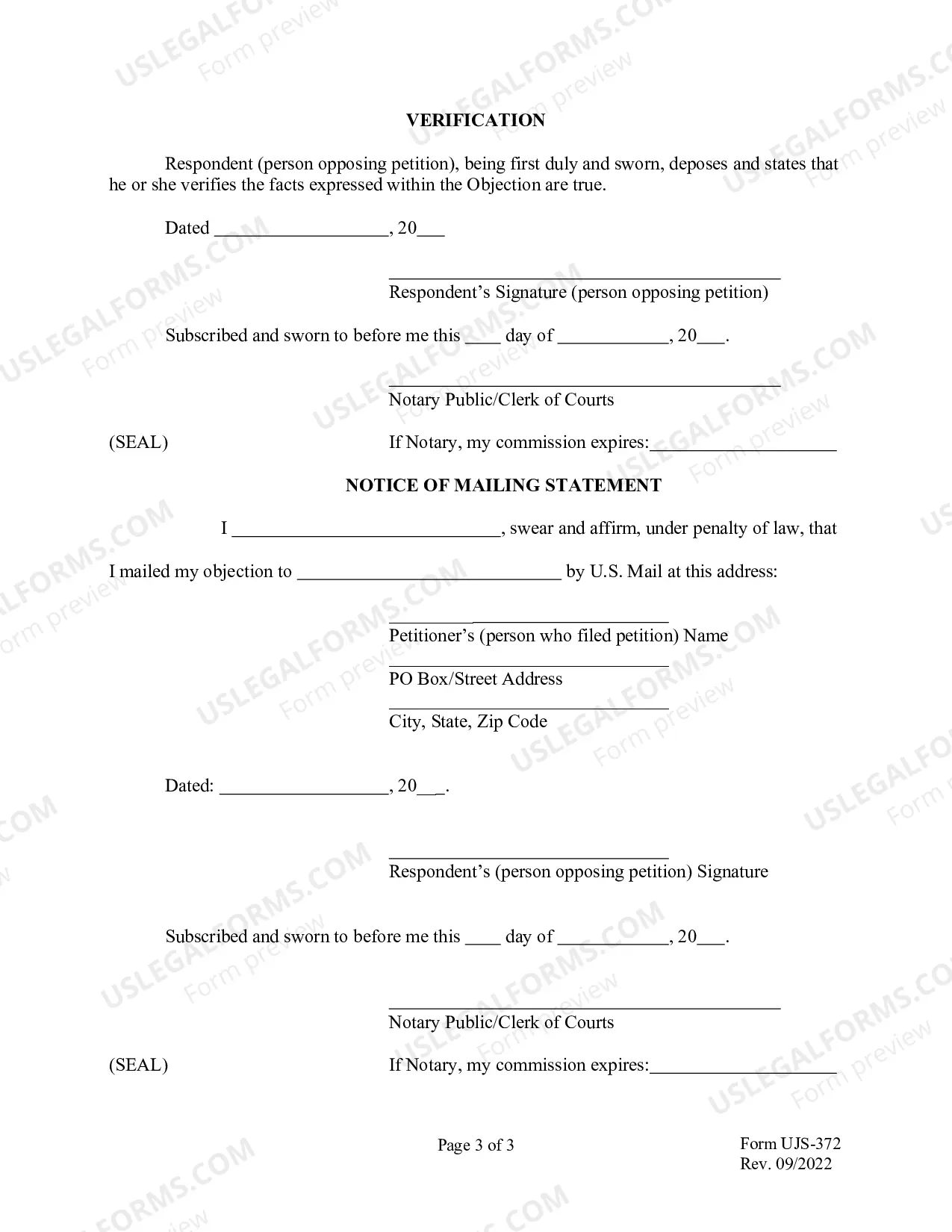 Preview Objection to Order Implementing Guidelines