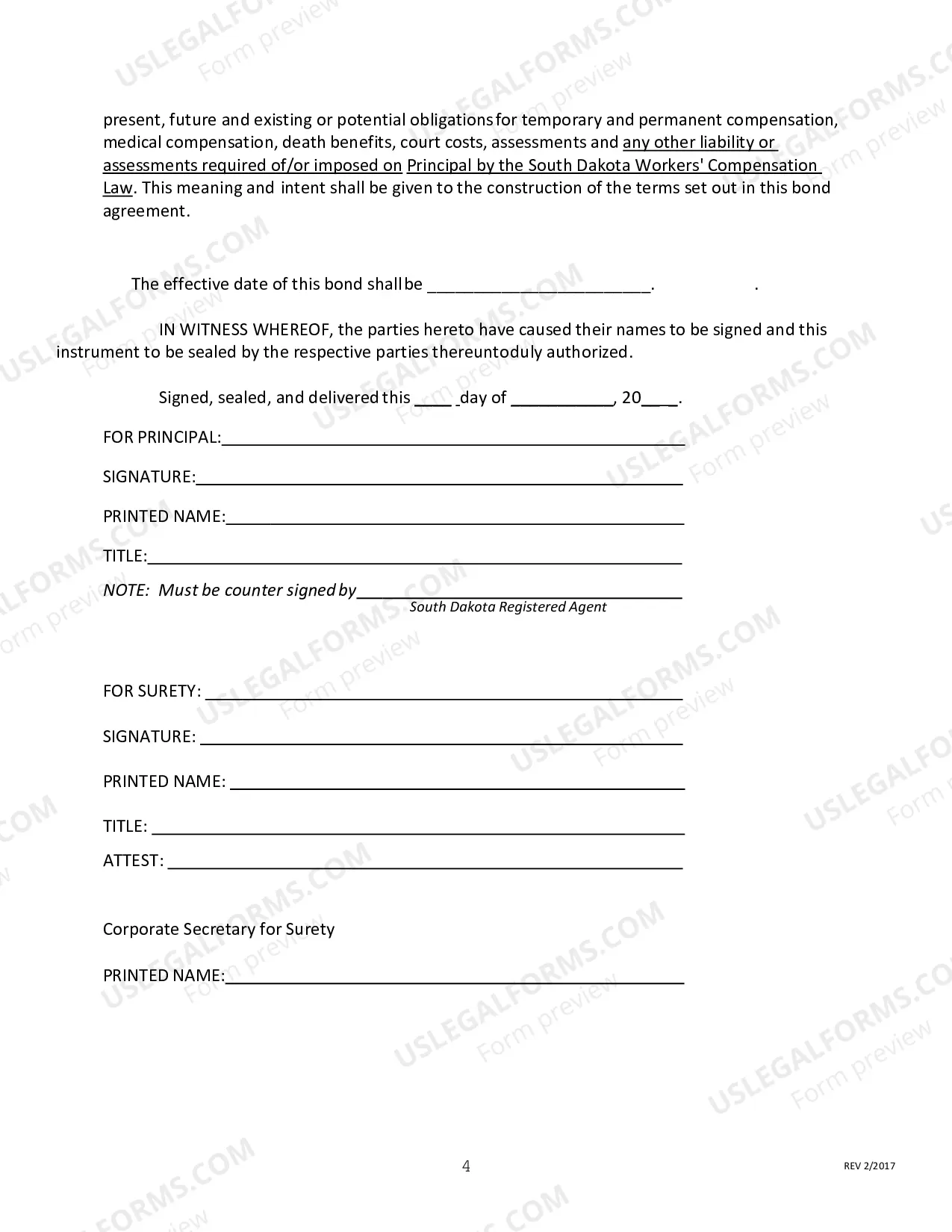 Preview Self-Insurance Aggregate Surety Bond Form