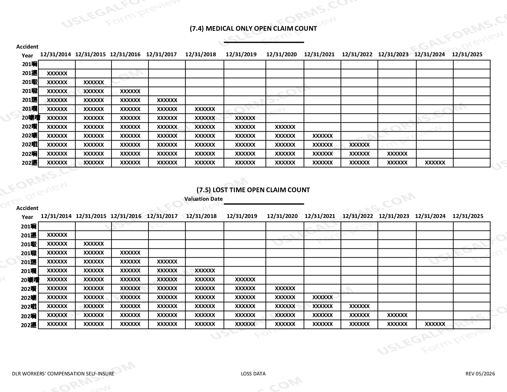 Preview Self-Insurance Application in Microsoft Excel format