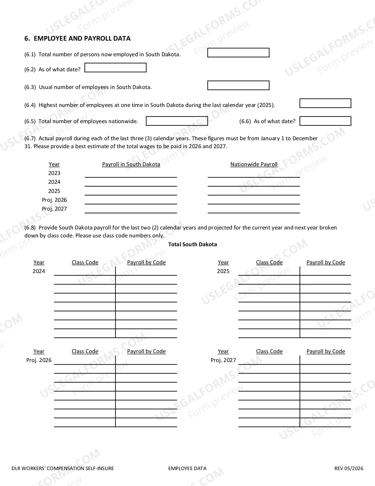 Preview Self-Insurance Application in Microsoft Excel format