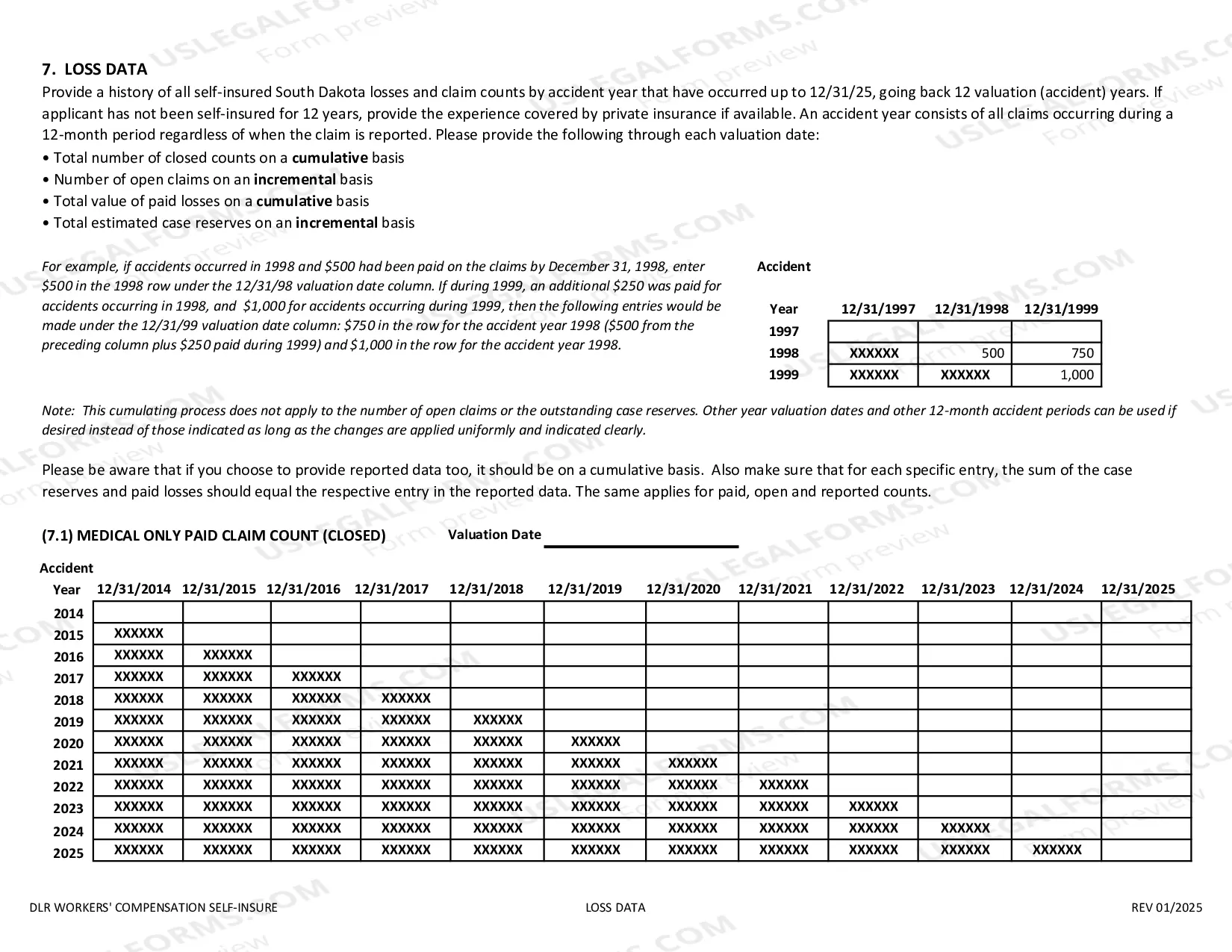 Preview Self-Insurance Application in Microsoft Excel format