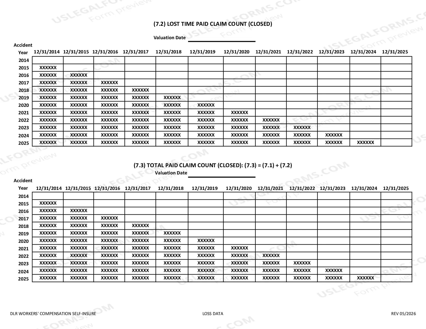 Preview Self-Insurance Application in Microsoft Excel format