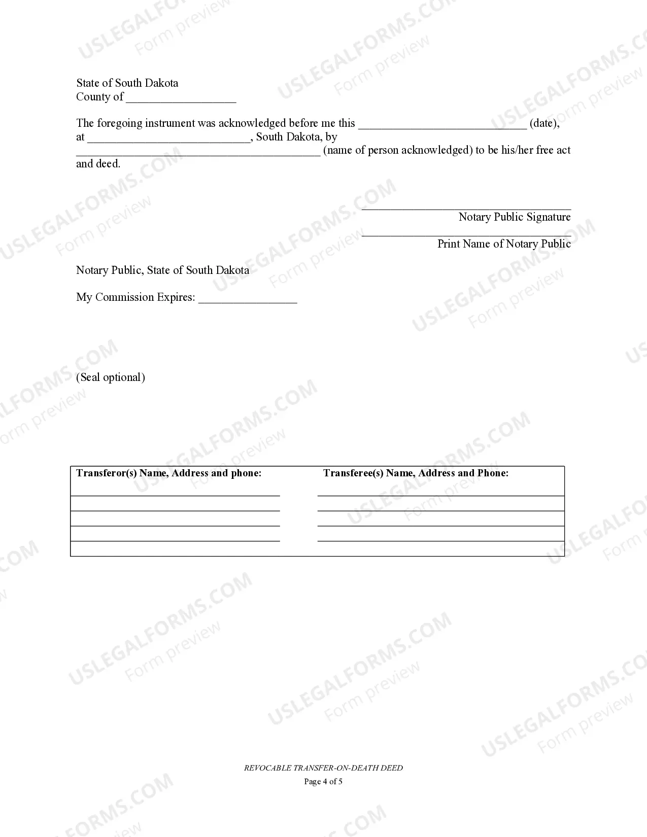 Preview Transfer on Death Deed or TOD - Beneficiary Deed for One Individual to Multiple Individuals