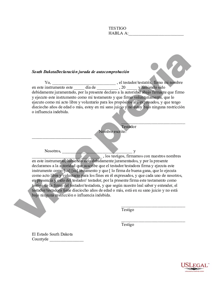 Preview Codicilo al formulario de testamento para enmendar su testamento - Cambios o enmiendas de testamento