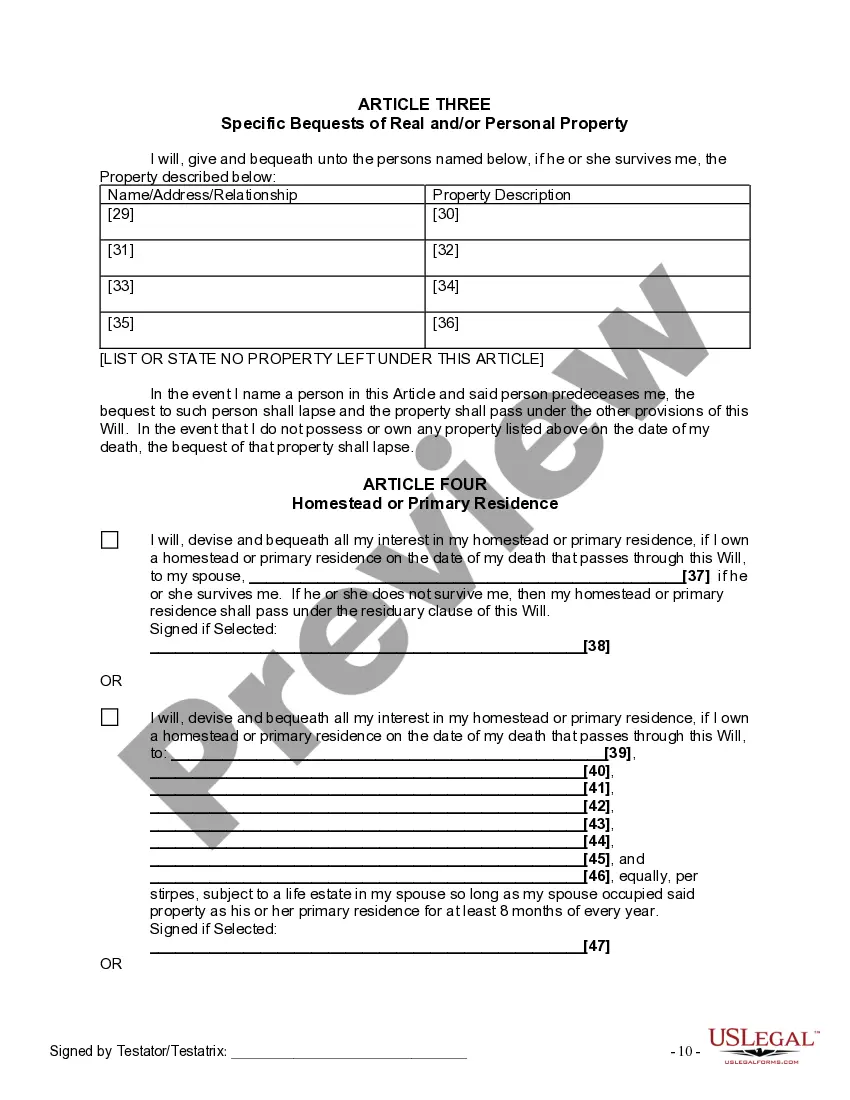 Preview Last Will and Testament for Divorced and Remarried Person with Mine, Yours and Ours Children