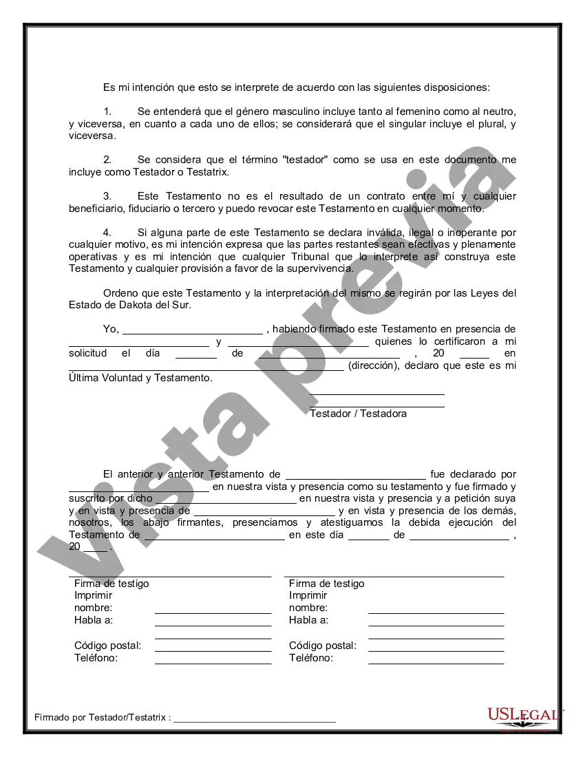 Preview Último testamento legal y formulario de testamento con todos los bienes en fideicomiso llamado testamento invertido