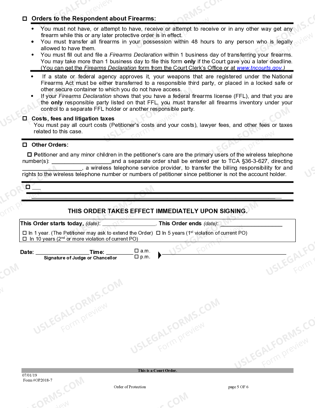 Knoxville Tennessee Order Of Protection US Legal Forms Knoxville tennessee order of protection us legal forms