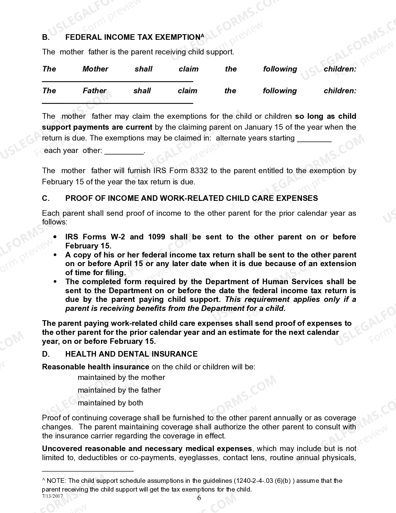 Preview Permanent Parenting Plan Order