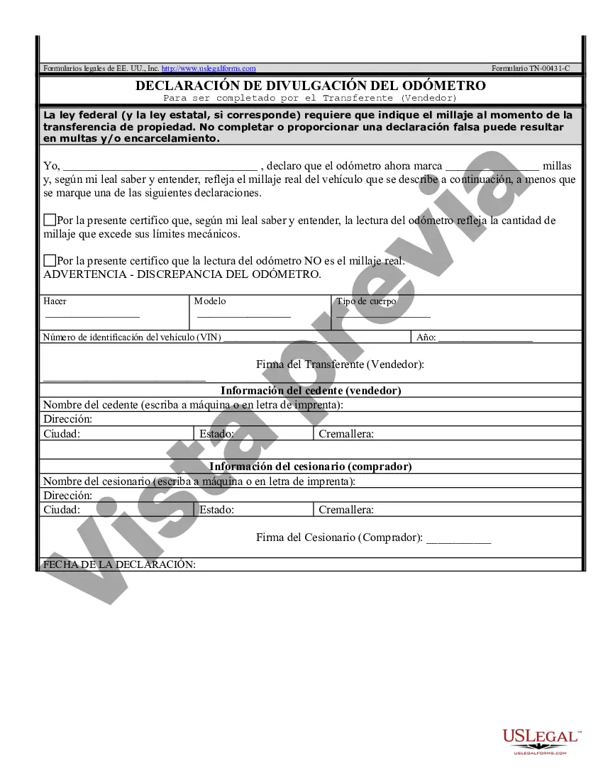 Preview Factura de venta de automóvil o vehículo, incluida la declaración del cuentakilómetros y el pagaré