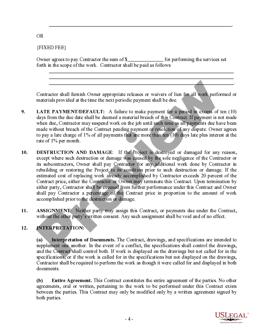 Preview Landscape Contract for Contractor