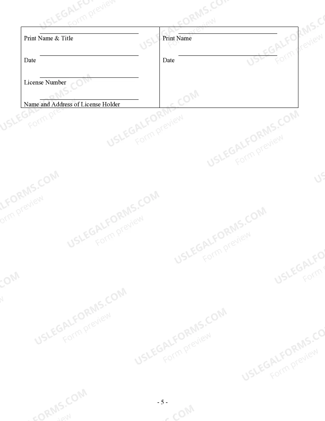 Preview Excavator Contract for Contractor