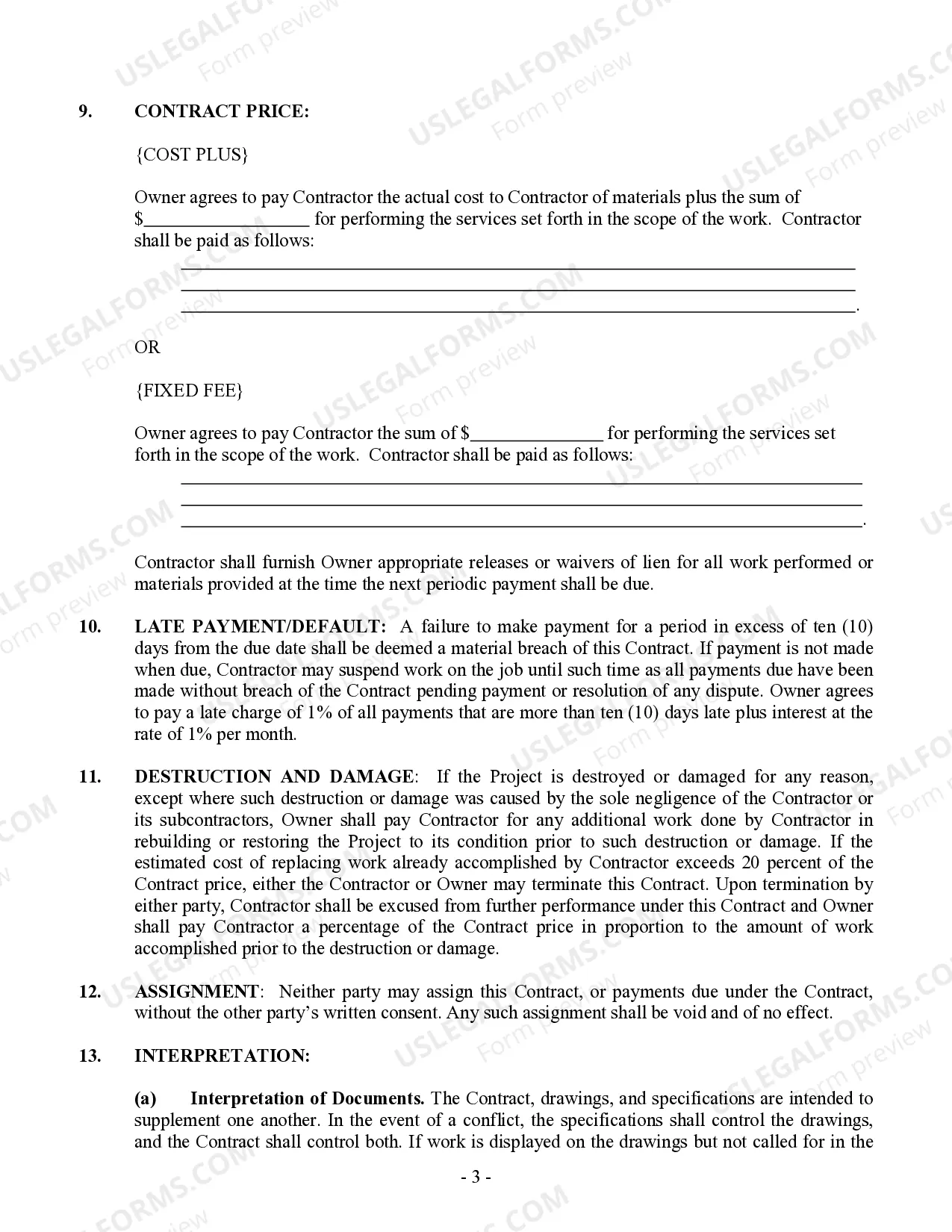 Preview Concrete Mason Contract for Contractor