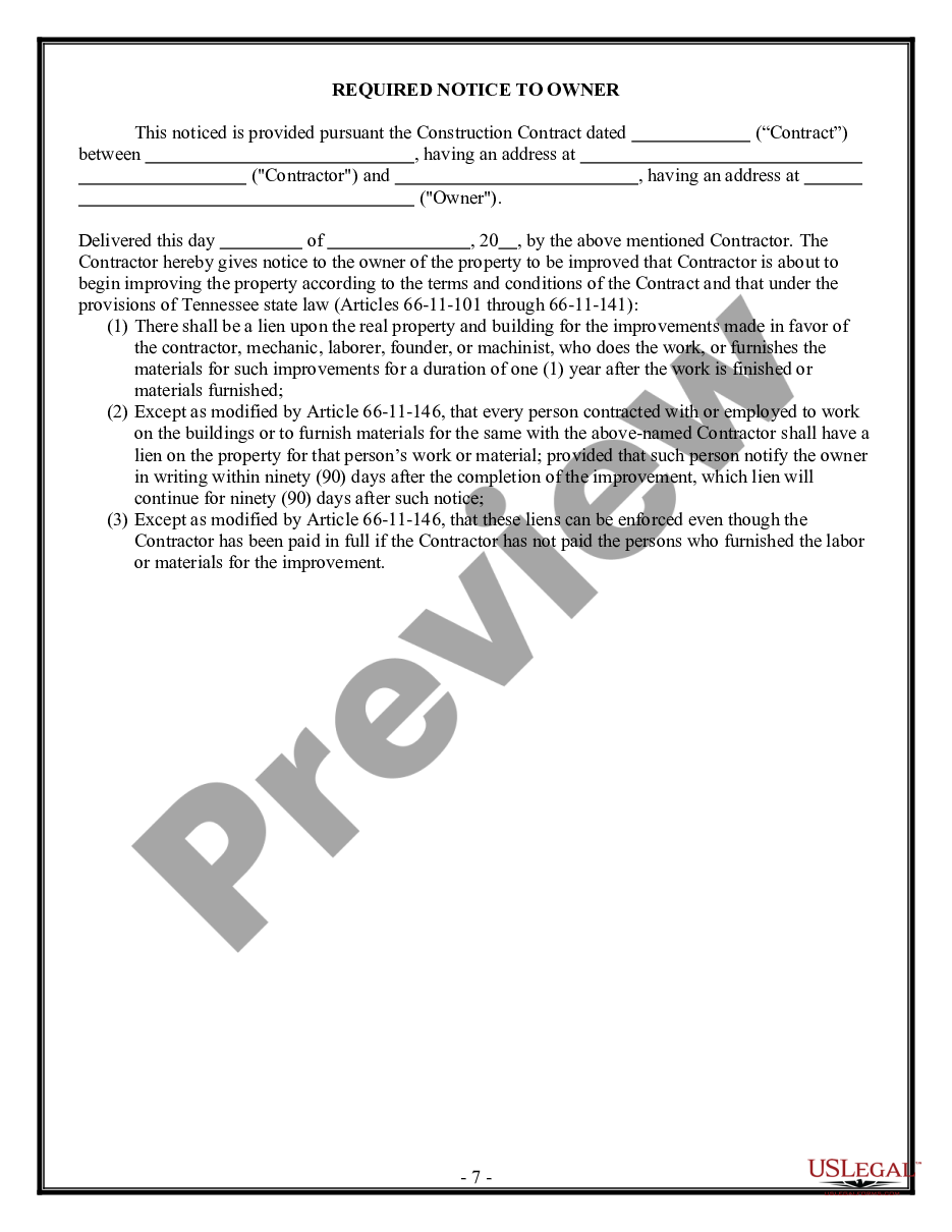 page 6 Framing Contract for Contractor preview
