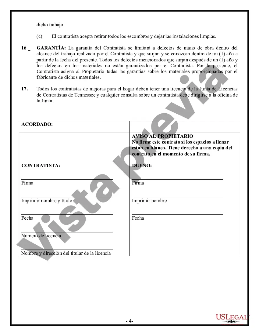 Preview Contrato de pavimentación para contratista