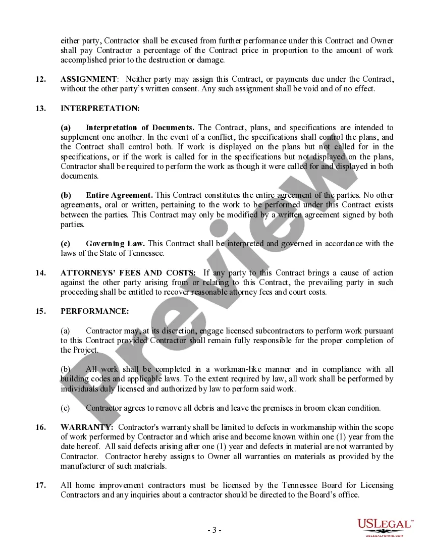 Preview Paving Contract for Contractor