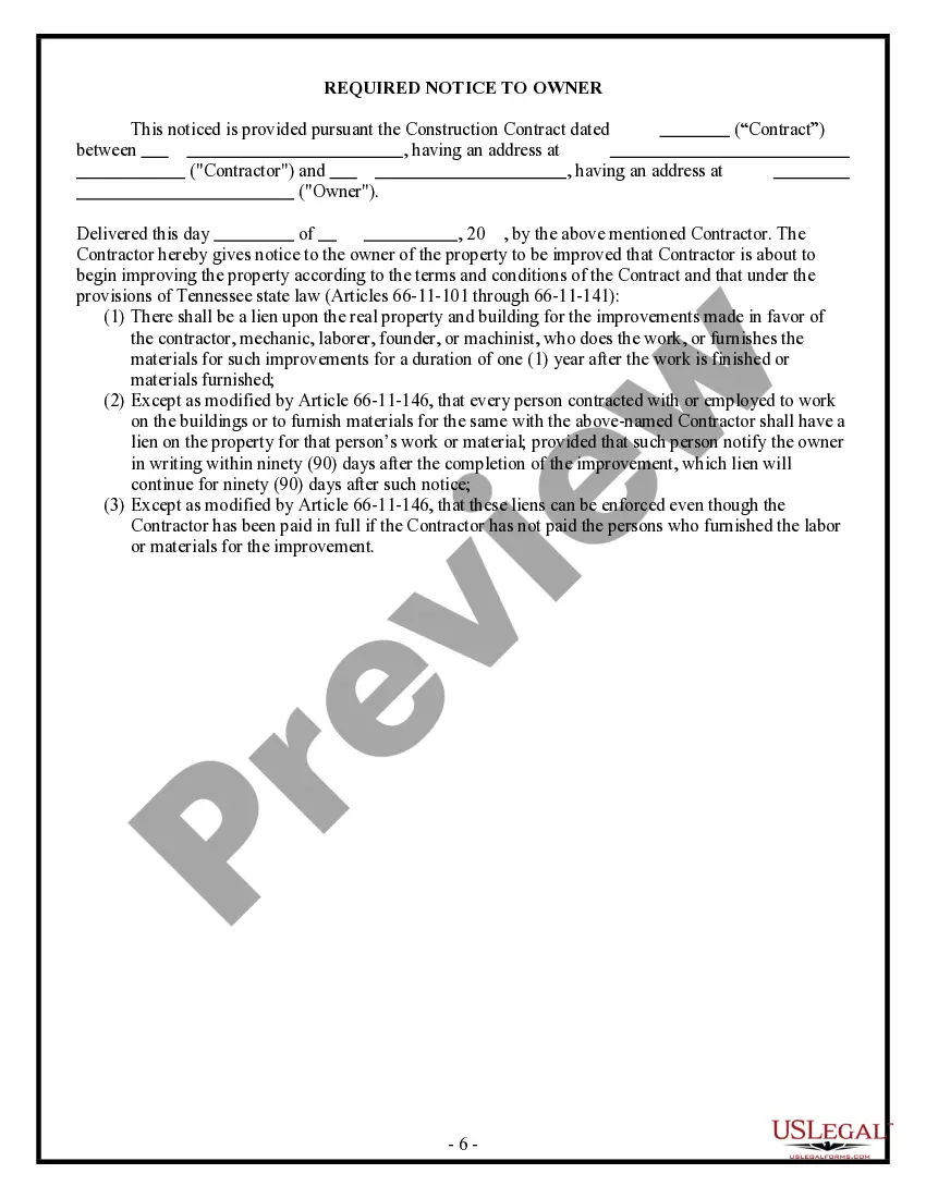 Preview Siding Contract for Contractor